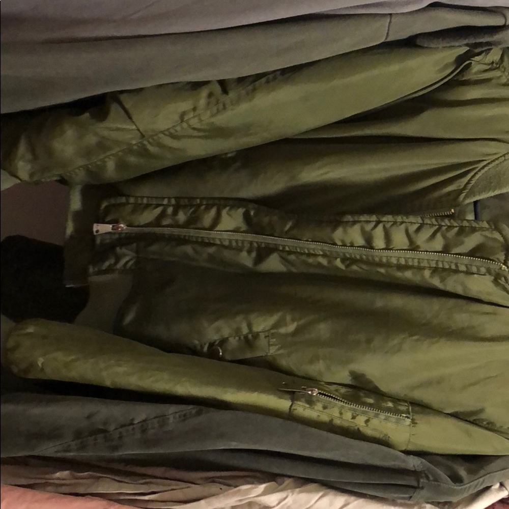 Green bomber jacket
